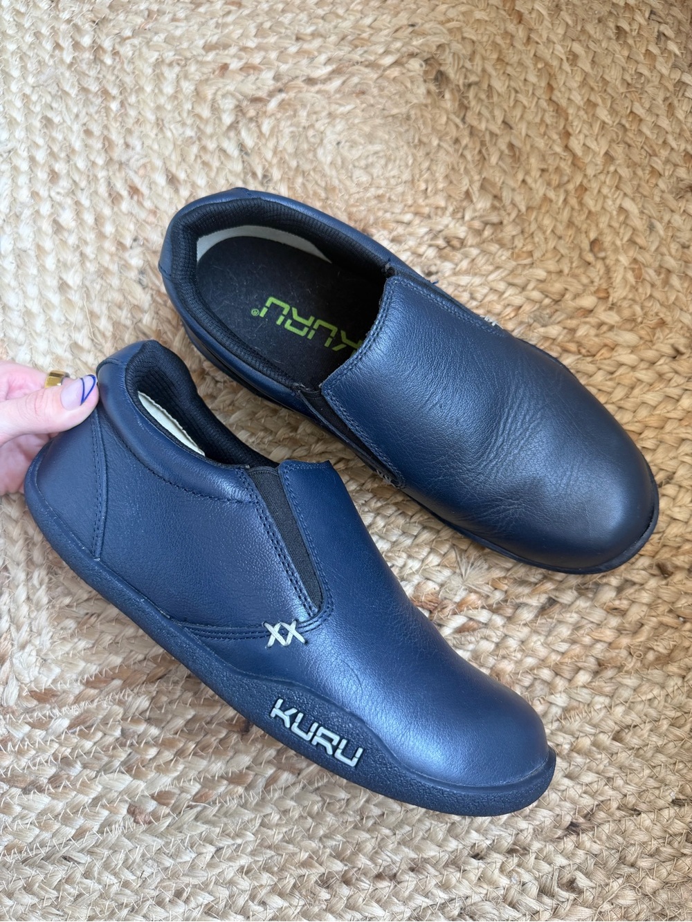KURU Kivi Blue Slip On Leather Shoe Sneakers